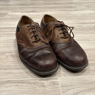 Винтажные мужские кожаные мокасины Croft and Barrow Oxford размер 10 - Изображение 1 из 4