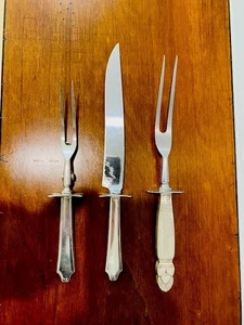 Art Deco Carving Utensil Trio Set - Picture 1 of 3
