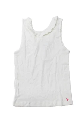 Pink Chicken Girls Cotton Ruffled Sleeveless Tank Top White Size 12 - Image 1 of 4