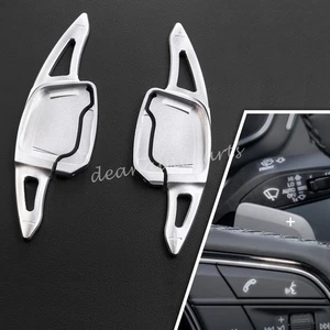 Silver Steering Wheel Paddle Shifter Extension For Audi A3 A4 B9 A5 A6 C8 A7 - Picture 1 of 8