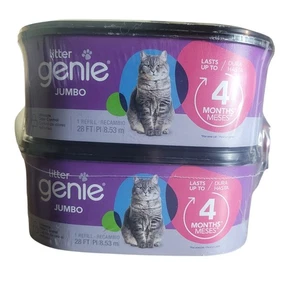 Litter Genie Refill Bags Jumbo - 8 Months Supply in 2 Disposal REFILL CARTRIDGES - Picture 1 of 5