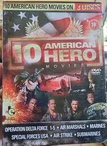 10 American Hero movies New Sealed. Delta Force Marines Air Marshall - Foto 1 di 8