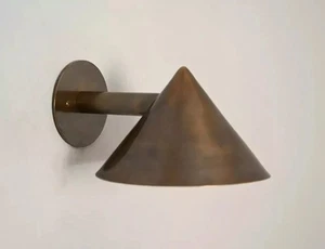 1950 Mid Century Italian Wall Sconce Light Fixture Raw Brass Antique Unique - Picture 1 of 7