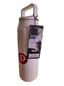 Botella de agua Pinterest MiiR 32 oz acero inoxidable boca ancha blanca nueva con etiquetas - Imagen 1 de 6