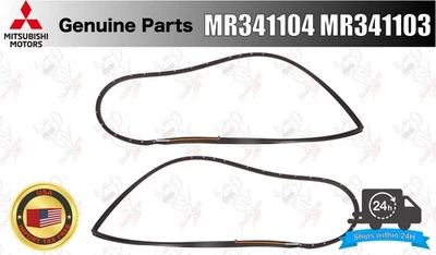 Juego de tiras meteorológicas Mitsubishi OEM, apertura de puerta RR, OTR RH y LH MR341104 MR341103 Foto 1 de 4