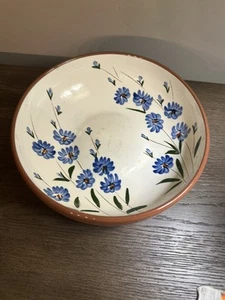 Stangl Pottery Chicory Blue Flower 7.75" Round Serving Bowl Floral Vintage EUC - Picture 1 of 5