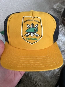 SOMBRERO SNAPBACK VINTAGE DE LAS FUERZAS ESPECIALES DE VIETNAM DE LAS FUERZAS ESPECIALES DE EE. UU. - Imagen 1 de 8