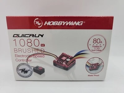 NEW Hobbywing Quick run WP1080-G2 Crawler Brushed Regulator 80A, BEC 4A-3012020 - Image 1 of 4