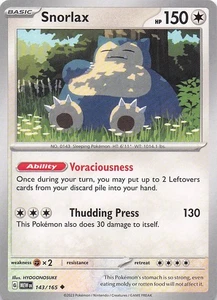 Snorlax Uncommon Normal SV: Scarlet & Violet 151 143/165 NM - Bild 1 von 2