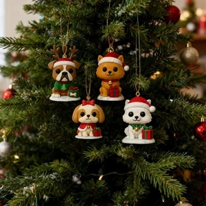 Dog Advent Calendar 2025, 24 Days Unique Dog Advent Ornaments, Acrylic X7N1 - Picture 1 of 8