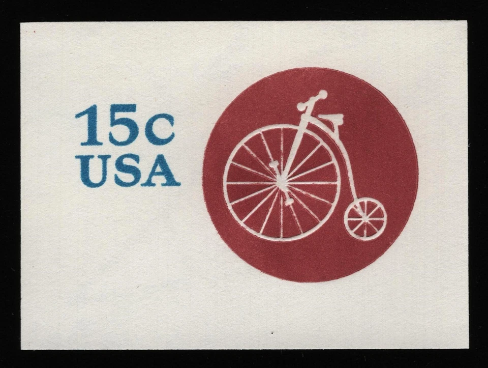 #U597 15c Bicycling, Cut Square, Mint NH **ANY 5=FREE SHIPPING** - Image 1 of 1
