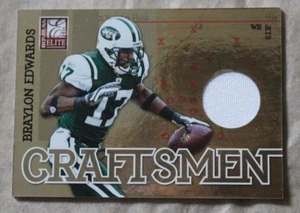 Swatch Donruss Elite Braylon Edwards New York Jets 2011 gioco artigianale indossato /299 - Foto 1 di 2