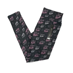 Buskins Leggings Boss Babe mittelweiche Diamanten schwarz rosa - Bild 1 von 6