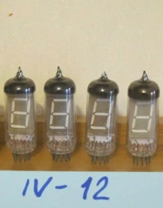 4x IV-12/IV12 VFD RÖHREN für UHR ZUM DIY (NEU, NOS, GETESTET 100%) - Bild 1 von 2