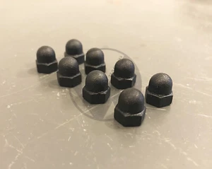 Wrinkle Black Valve Cover Nuts Hardware For Honda Acura Civic Integra B16 B18C H - Picture 1 of 2
