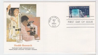 TurtlesTradingPost- Health Research 1984 #2087 FDC Fleetwood Cachet - Image 1 of 2