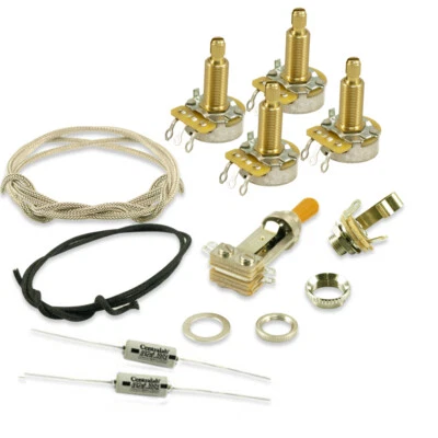 Centalab 550K Long shaft Wiring Kit for Gibson Les Paul Switchcraft jack & 3 way - Image 1 of 3