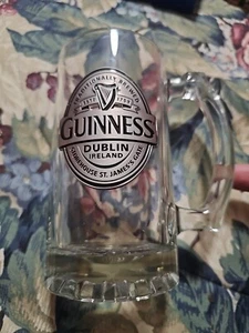 Guinness Extra Stout Beer Glass Mug St James's Gate Dublin Ireland Pewter Emblem - Picture 1 of 5