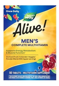 NEW Nature's Way Alive! Men's Complete Multivitamin Supplement Tablets 11/2025 - Picture 1 of 5
