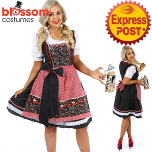 K87 Ladies Oktoberfest Beer Maid Costume Bavarian German Dirdnl Leiderhosen - Picture 1 of 5
