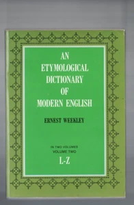 DICCIONARIOS, IDIOMAS, UN DICCIONARIO ETIMOLÓGICO DEL INGLÉS MODERNO 2 vols - Imagen 1 de 2