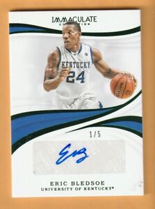 Eric Bledsoe Kentucky Wildcats AUTO 2019-20 Immaculate Collection 1/5 2D