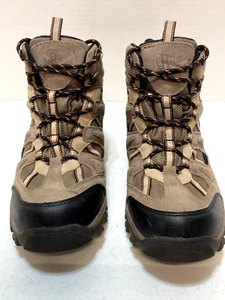 G.H. Bass & Co. Men Hiking Boot Bass-Yukon Mid Size US 12M Tan Suede Mesh - Picture 1 of 10
