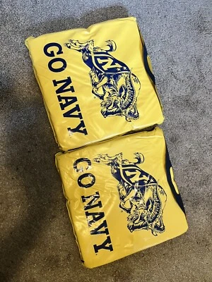 EE. UU. Cojines de asiento NAVAL ACADEMY ¡USNA Go Navy! Lote (2) Foto 1 de 2