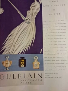 Werbung: Guerlain Parfueur Paris markante Zeichnung aus den 1930er Jahren aus der Vogue - Bild 1 von 1