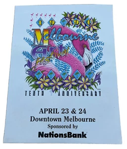 Melbourne Art Festival 1994 - Pink Flamingo Authentic Vintage Promo Poster 17 x 22 - Bild 1 von 4