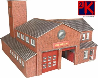 Metcalfe PO289 - Fire Station Die Cut Card Kit - 00 Gauge - 2nd Class Post - Image 1 of 4