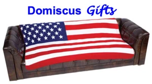 50" X 60" NEW! U.S. FLAG Fleece Blanket PATRIOTIC Red White and Blue Home Decor - Picture 1 of 3