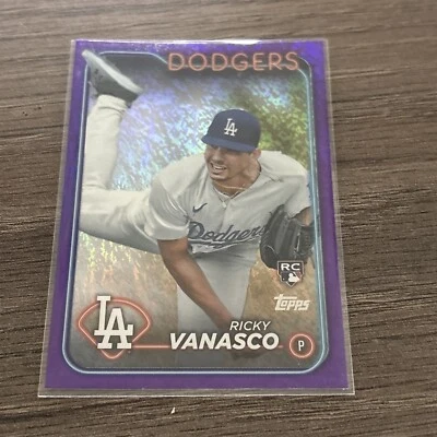 2024 topps update series ricky vanasco purple #us38 /799 - Image 1 of 2