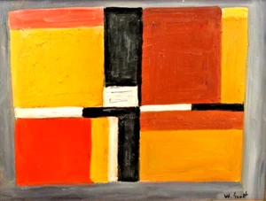 IMPORTANT ORIG WILLIAM SCOTT ABSTRACT OIL (#1 MODERN UK ARTIST, 1913-89) SIGNED! - Picture 1 of 4