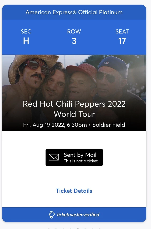 4 Tickets - Red Hot Chili Peppers (Chicago 8/19/22). Section H Row 3. - Image 1 of 4
