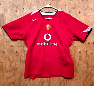 Camiseta de fútbol Manchester United Nike Vodafone 2004-2006 talla juvenil 16/18 roja Foto 1 de 4