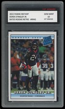 DEREK STINGLEY JR. 2022 PANINI INSTANT NFL 1ST GRADED 10 RETRO RATED ROOKIE CARD