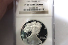 1995 P  BROWN LABLE  NGC PF 69 ULTRA CAMEO SILVER EAGLE  SPOT FREE PROBLEM FREE