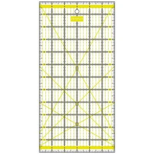 Semplix Patchwork- Quiltlineal 12" x 6"/ 2,5 mm gelb Lineal Nähen Patchwork - Bild 1 von 4