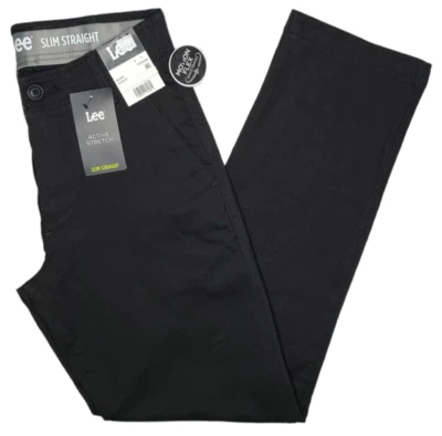 Lee #11712 NEW Men's Active Stretch Motion Flex Waistband Slim Straight Pants - Image 1 of 3