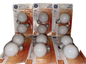 GE DECORATIVE 043168311106 Soft White 40-Watt, G16 1/2 Light Bulb E26 12BULB-6PK - Picture 1 of 6