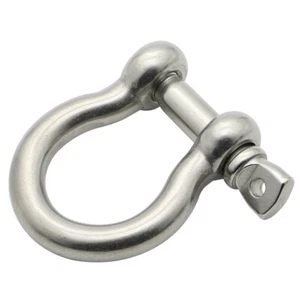 Stainless Steel Screw Pin Bow Shackle - 304 Marine Grade - Choose Size (M4-M28) - Picture 1 of 6