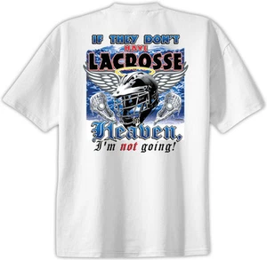 Lacrosse in Heaven T-Shirt Jersey Short Sleeve Tee New Adult and Youth Sizes - Picture 1 of 2
