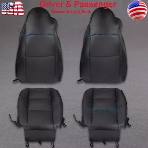 For 1996-2002 BMW Z3 Roadster Driver & Passenger Leather Seat Covers BLACK 4pcs - Picture 1 of 15