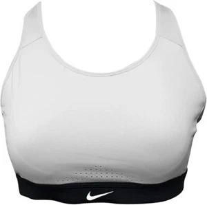 New Nike Classic White Medium Compression Impact DRI-FIT Sports Bra CD7139-100 - Picture 1 of 4