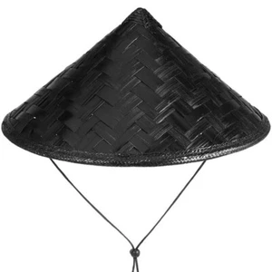 Hat Samurai Straw Ninja Bamboo Asian Conical Cap Cosplay Decorative Party Decor - Picture 1 of 10
