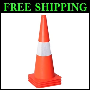Durable 18-Inch Parking Cones with Reflective Collars - Perfect for All Events - Picture 1 of 8