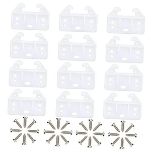 12 Pieces Plastic Drawer Guides Drawer Track Rail Slides Brackets with - Picture 1 of 8