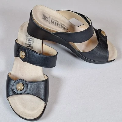 Mephisto Cork Footbed Wedge Comfort Sandals Air Relax Leather EU 36 - Image 1 of 4