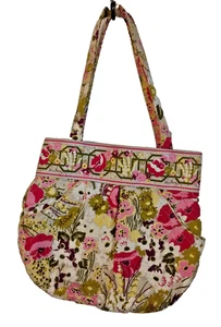 Vera Bradley Make Me Blush Purse Tote Floral Pink Cottagecore Feminine Parisian - Picture 1 of 18